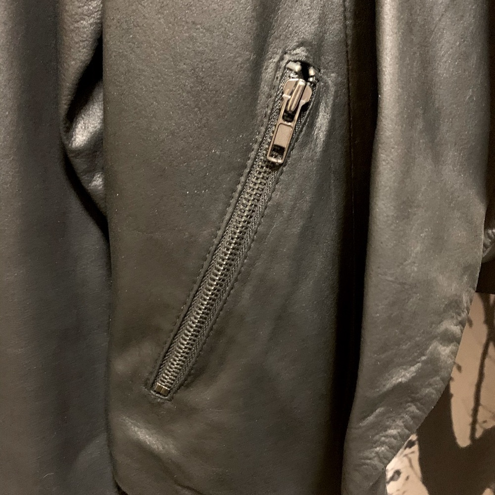 Leather Drape-front Jacket - Medium - C-LECTIVE - Picture 6 of 6
